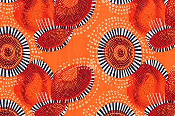 African geometric print, abstract art style seamless pattern.