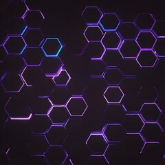 Abstract background hexagon pattern with glowing lights