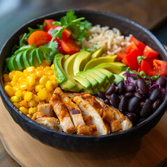 Wall Mural - Burrito Bowl Food Photography