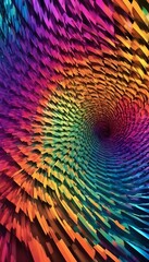  Prismatic spiral colorful and vibrant, holographic abstract background