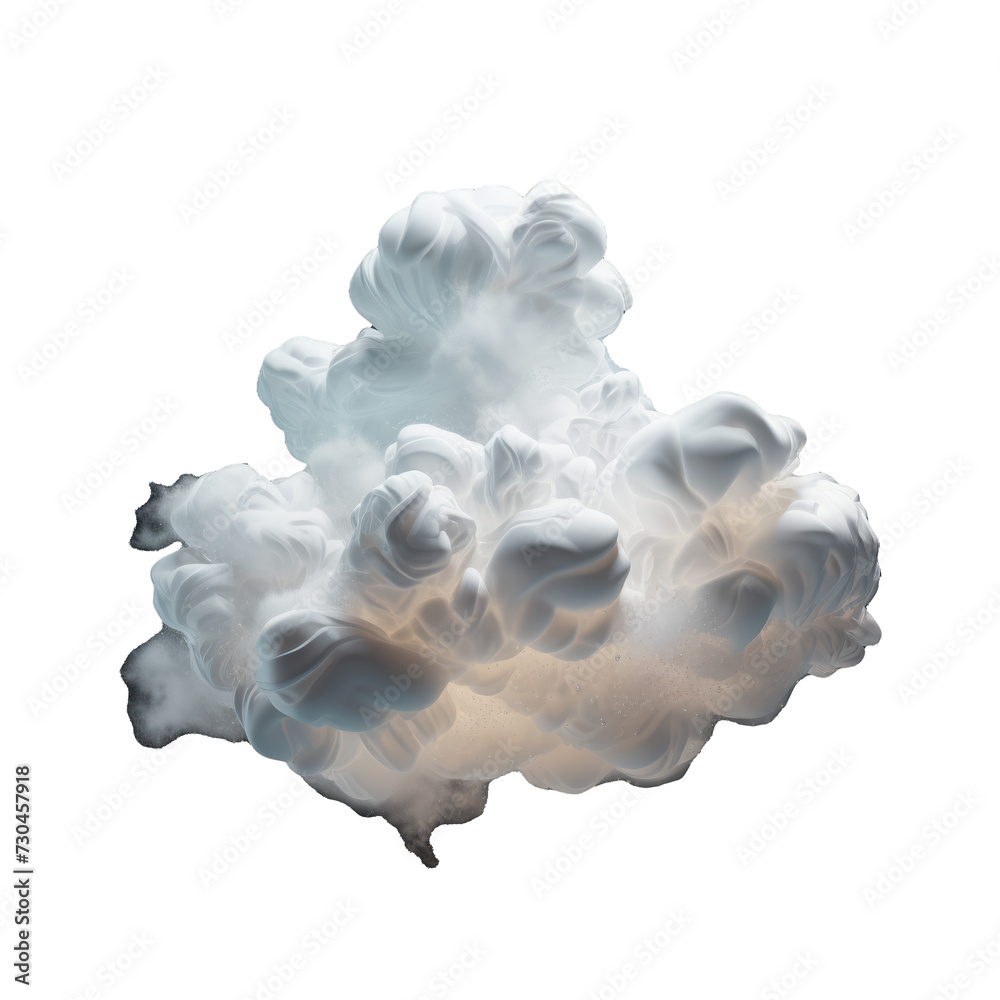 3D Rendered Cloud Isolated on Transparent Background - High-Resolution ...