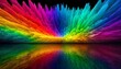 A stunning 3D render of an abstract multicolor spectrum