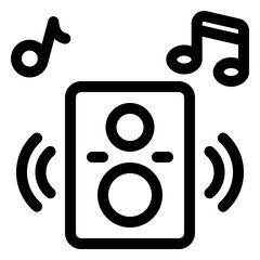 Canvas Print - music speaker icon