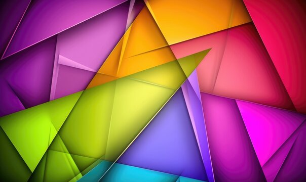 flat background with multiply colored abstract geometry ornament