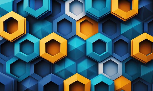 flat background with multiply colored abstract geometry ornament