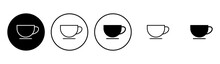 Coffee Cup Icon Set. Cup A Coffee Icon Vector.