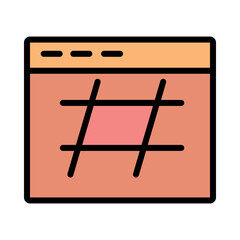 Browser Code Language Filled Outline Icon