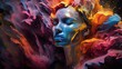 © Michael - Human head is made by colorful powder