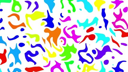 Leinwandbilder - Seamless abstract wavy shapes background. Loop playback. 4k video. Henri Matisse style