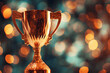 © Uliana - An illustration of a trophy, representing competitiveness and victory, set against a bokeh background to evoke a sense of achievement and celebration.