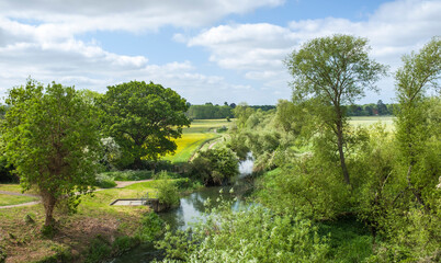 Canvas Print - English countryside in summer. Stony Stratford, Milton Keynes UK