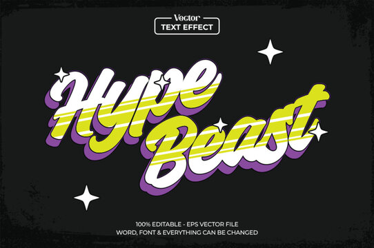 Hypebeast Style Editable Text Effect for clothing brand or T shirt