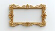 © Nob - 3d illustration. Classic gold frame in the Baroque style