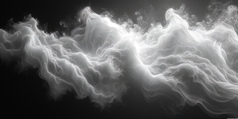 Wall Mural - Digital smoke vortices that form the space of the fu