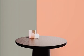 Aufkleber - Cosmetic brown background minimal and premium podium display for product presentation branding and presentation.