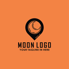 Wall Mural - moon vintage logo design vector, abstract logo inspiration