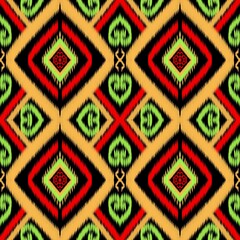 Wall Mural - ethnic, ikat, patterns, geometric, native, tribal, boho, motif, aztec, textile,