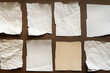 Set of white torn or ripped paper sheet vintage background
