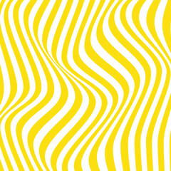 Poster - abstract seamless repeatable vertical yellow wave line pattern.