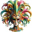 illustration women carnival mask venice vintage delicate elegant carnival 2024 carnival rio de janeiro copacabana samba