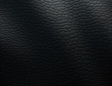 Black Leather Texture Background With A Dark Pattern. Generative AI.