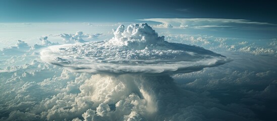 Sticker - A mushroom-shaped cumulonimbus cloud resembling an anvil head.