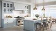 © VisualMarketplace - Coastal Grandmother Chic: Soothing Neutrals & Timeless Comfort in the Kitchen