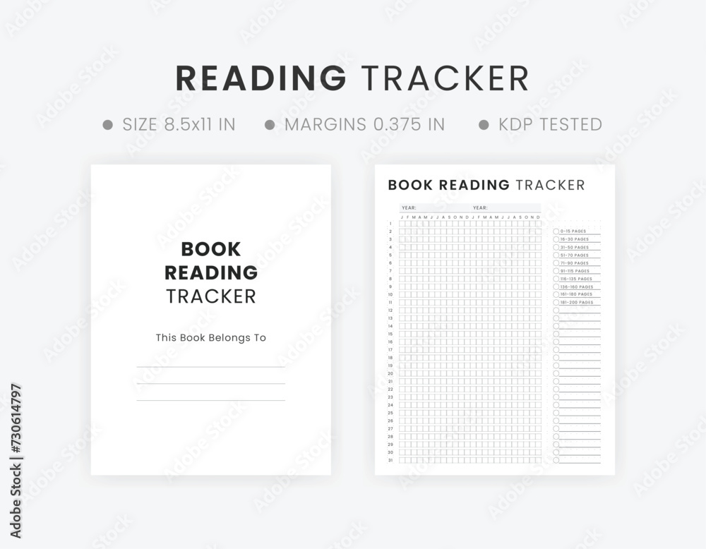Book Reading Tracker Bullet Journal | Book Reading Journal for Book ...