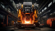 © SHOTPRIME STUDIO - Hot manufacture furnace foundry heat steel factory iron heavy metallic plant industrial production