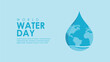 world water day banner template vector