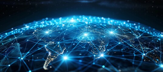 wireless global internet network technology. generative ai technology.