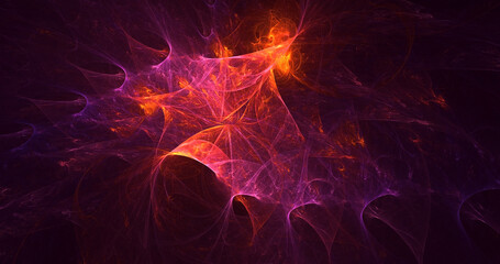 3D manual rendering abstract colorful fractal light background