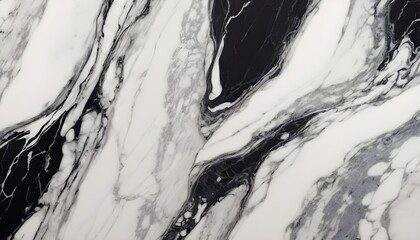 Wall Mural - black and white marble texture 
