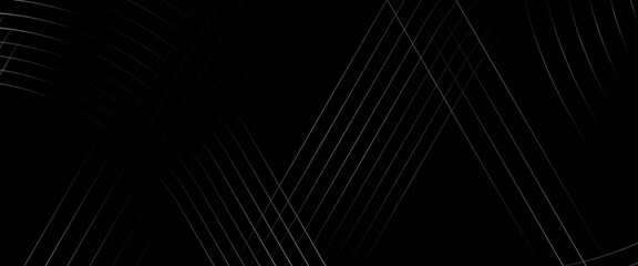 Poster - Vector abstract black background with geometric lines.