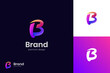 © Agung - letter B gradient logo identity design, abstract colorful vibrant vector logo template