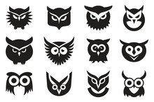 Owl Logo Or Badge In Bookstore Concept In Vintage Or Retro Style