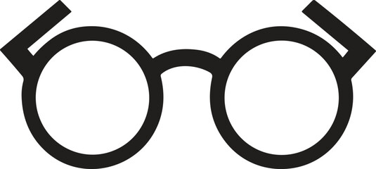 eyeglasses logo or badge in Vintage or retro style isolated on background