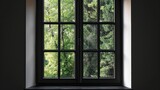 Fototapeta Na ścianę - Black home window, with no background