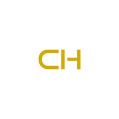 Canvas Print - CH letter business logo isolated on white