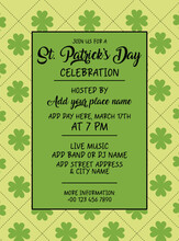 St Patrick's Day Party Poster Flyer Social Media Post Design