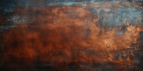Poster - Rusted metal surface with a clear blue sky in the background. Perfect for industrial themes and concepts