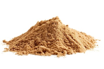 Poster - A pile of sand on a white surface. Suitable for various applications