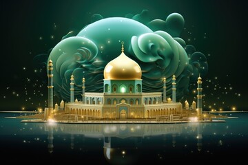 Aufkleber - A picture of a large building with a dome on top, situated next to a body of water. Perfect for architectural and travel-related projects