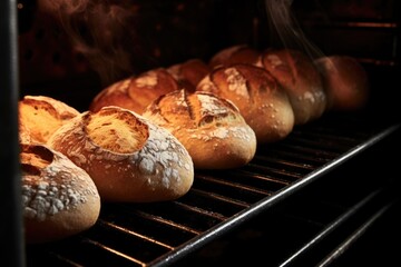 Poster - A rack filled with a variety of breads. Perfect for bakeries, grocery stores, or food-related designs