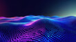Wavy digital dots background. A fusion of science and modern technology, illustrating dynamic connections and futuristic energy in vibrant gradient colors