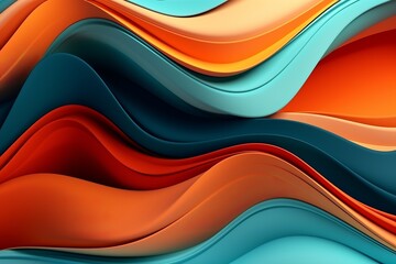 4K Abstract wallpaper colorful design, shapes and textures, colored background, teal and orange.