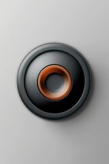 Aufkleber - A detailed close-up of a speaker mounted on a wall. Perfect for illustrating sound systems or audio equipment.