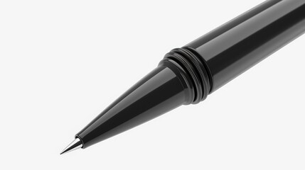 Poster - A detailed view of a pen on a plain white background. Perfect for office supplies or writing-themed designs