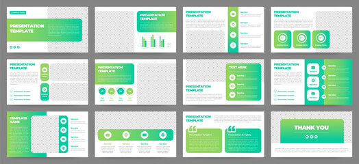 Wall Mural - modern presentation slide templates. infographic elements template set for web, print, annual report
