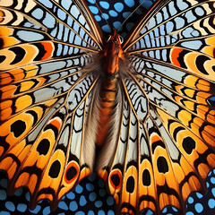 Sticker - Intricate patterns on butterfly wings.